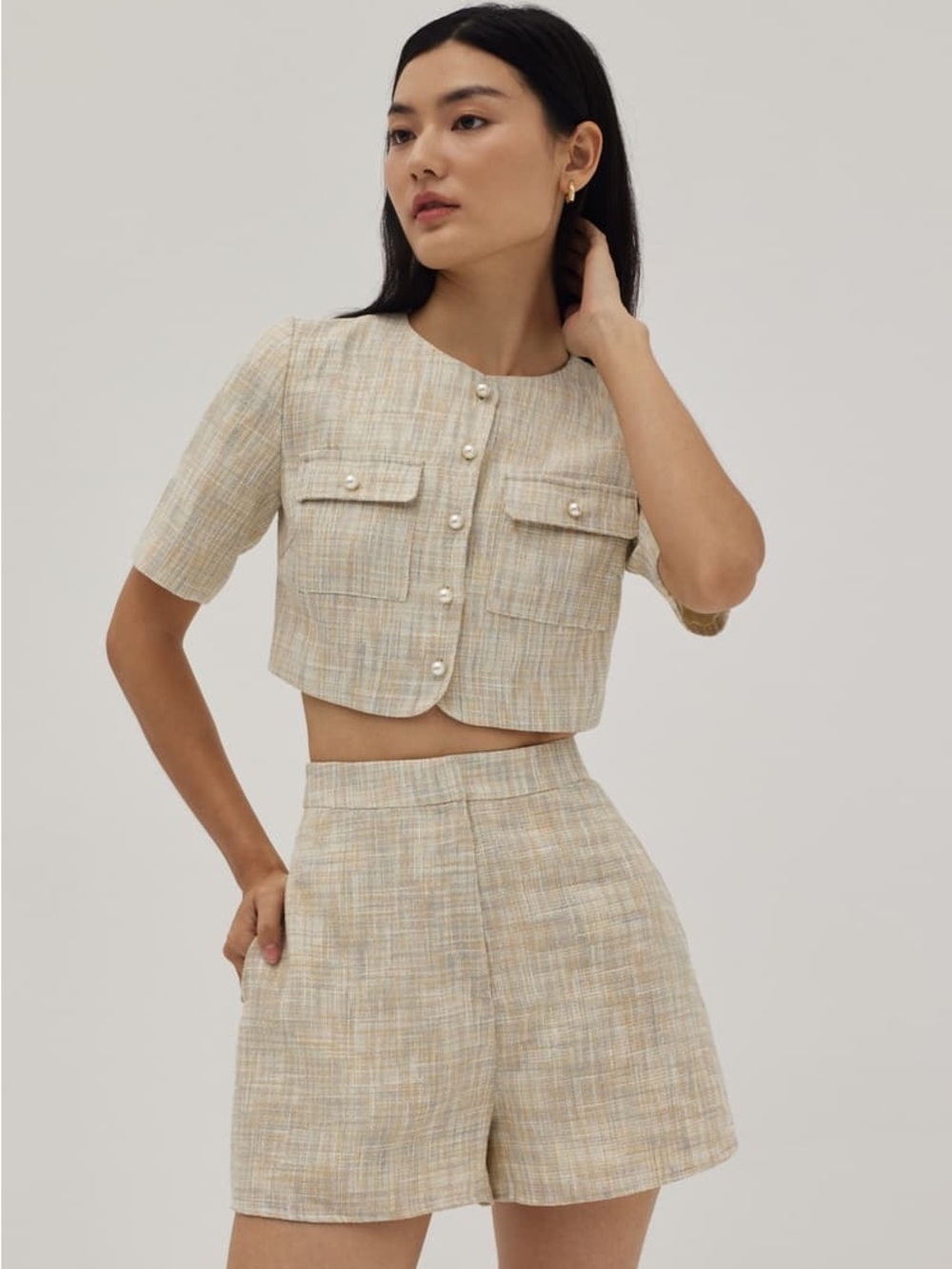 Love Bonito Cropped Tweed Jacket - Picture 2 of 11